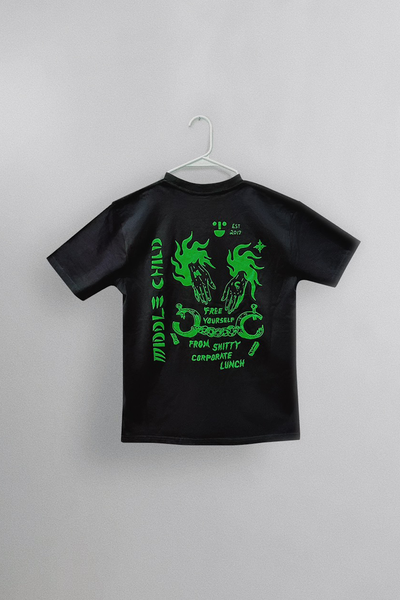 Heavy Slime "Corporate Lunch" Short-Sleeve Tee (Black)