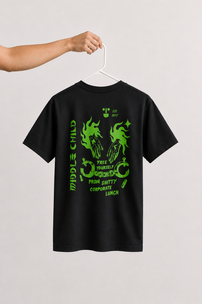 Heavy Slime "Corporate Lunch" Short-Sleeve Tee (Black)